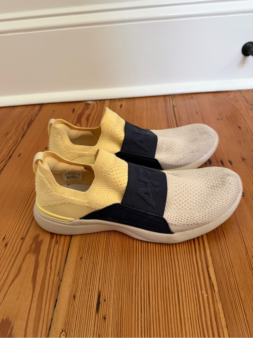 APL Women’s Slip-On Sneakers in Cream, Yellow and Black